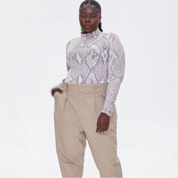 Forever 21 Plus Size Snake Print Bodysuit Savage - Picture 2 of 13